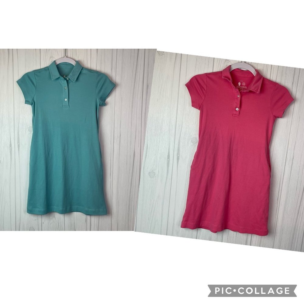 Primary Dress Dresses Lot of 2 Size Blue Pink 8 9 Short Sleeve
